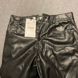 Zara leather pants size 2 NWT